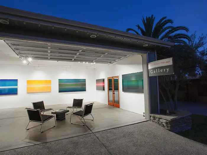 Susan Street Fine Art gallery interior during a Casper Brindle exhibition.