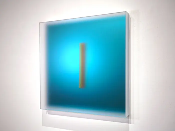 Luminous resin and pigment panel by Casper Brindle.