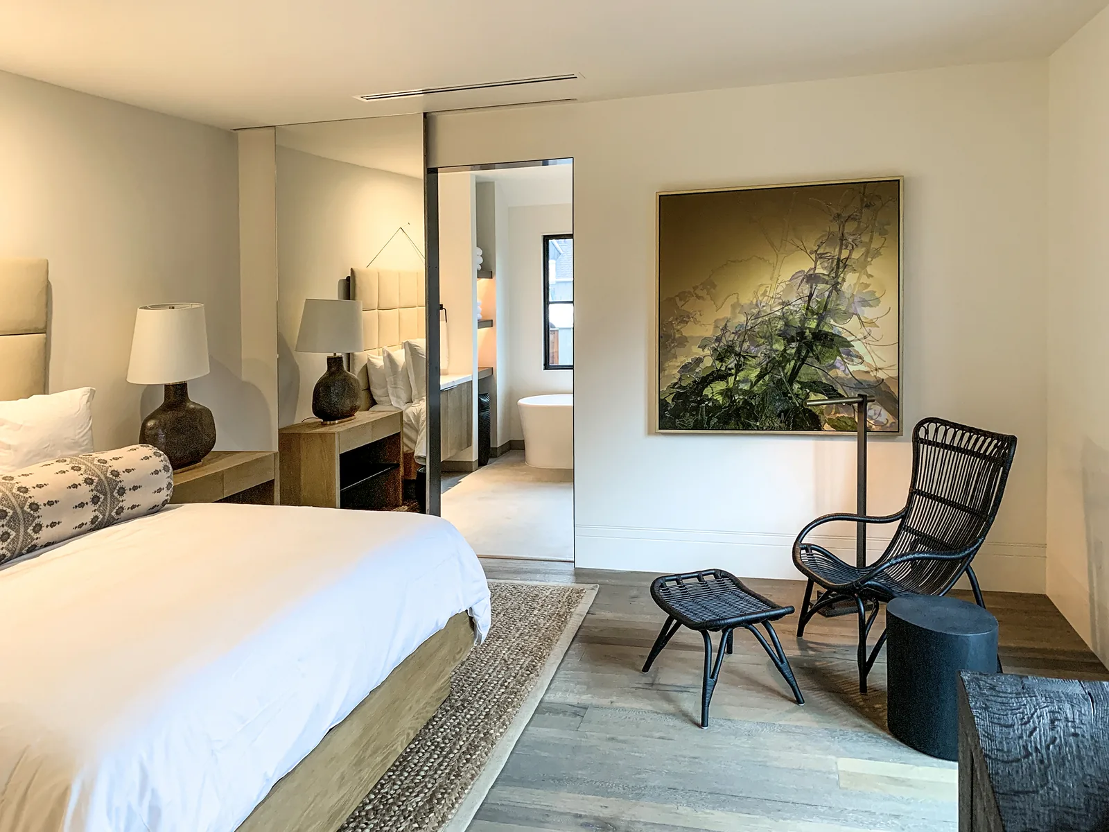 Curated collection in a residence interior.