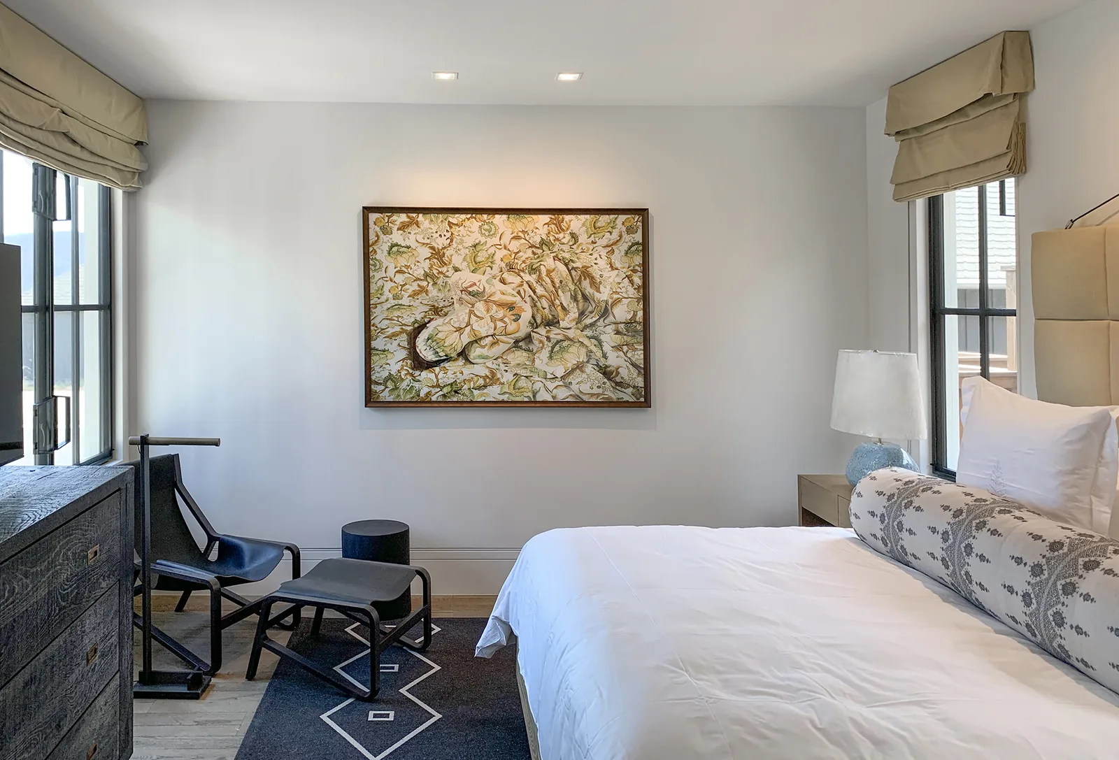 Artwork in a residence common space.