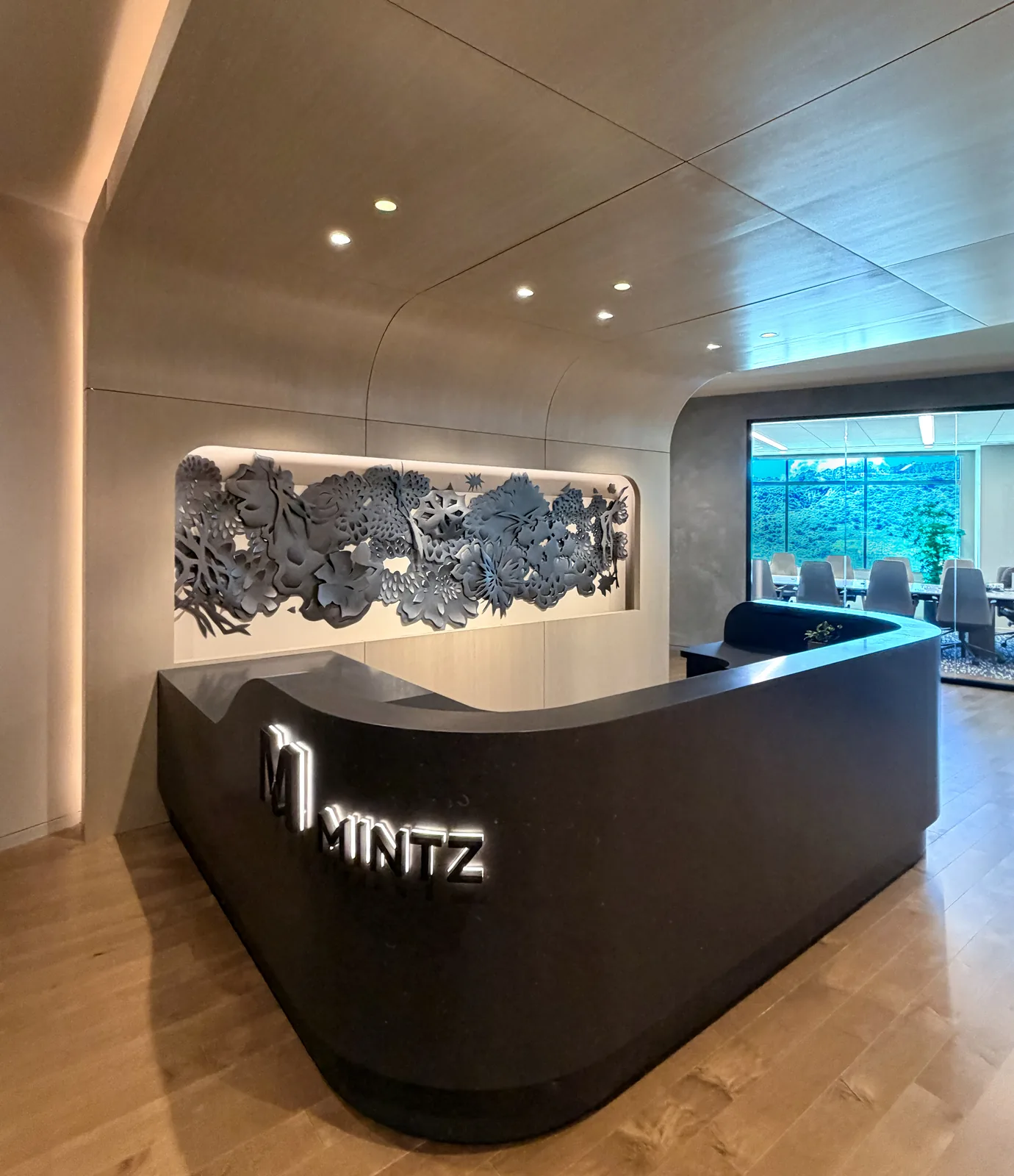Artwork in the Mintz law offices.