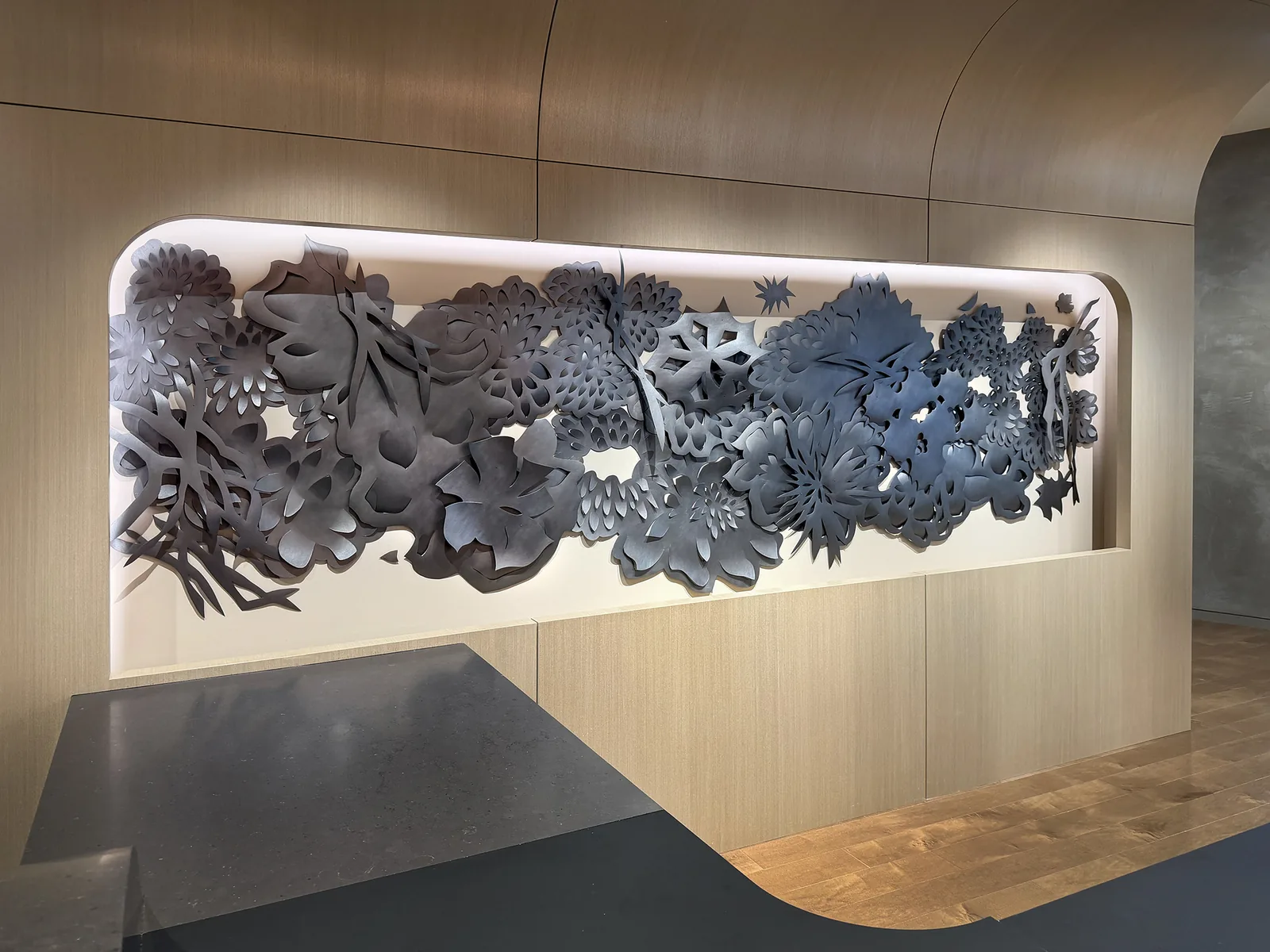 Collection installed in a Mintz reception area.