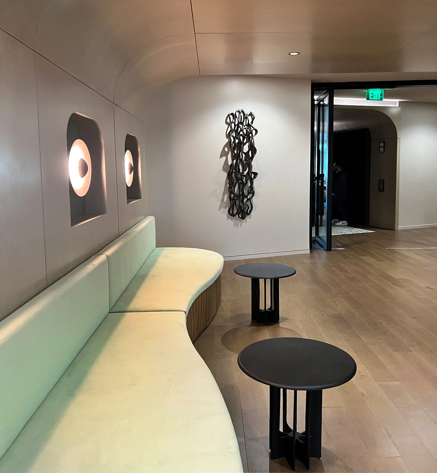 Artwork in a Mintz office interior.