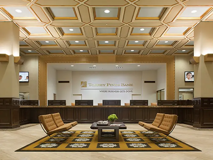 Art collection at Torrey Pines Bank.