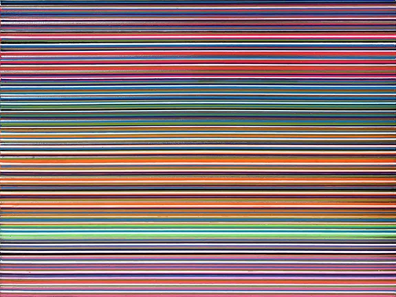 Layered geometric abstraction by Marco Casentini.