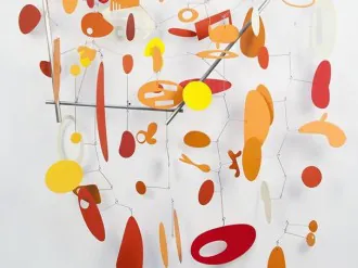 Floral composition on metal leaf by Catherine Howe.